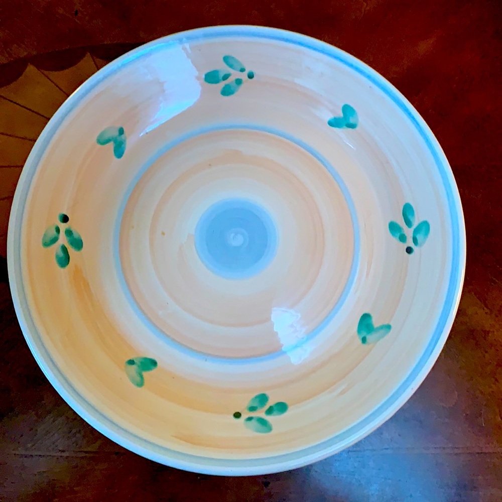 ⚜️ Vintage 80s CALECA Italian hand-painted ceramic serving plate